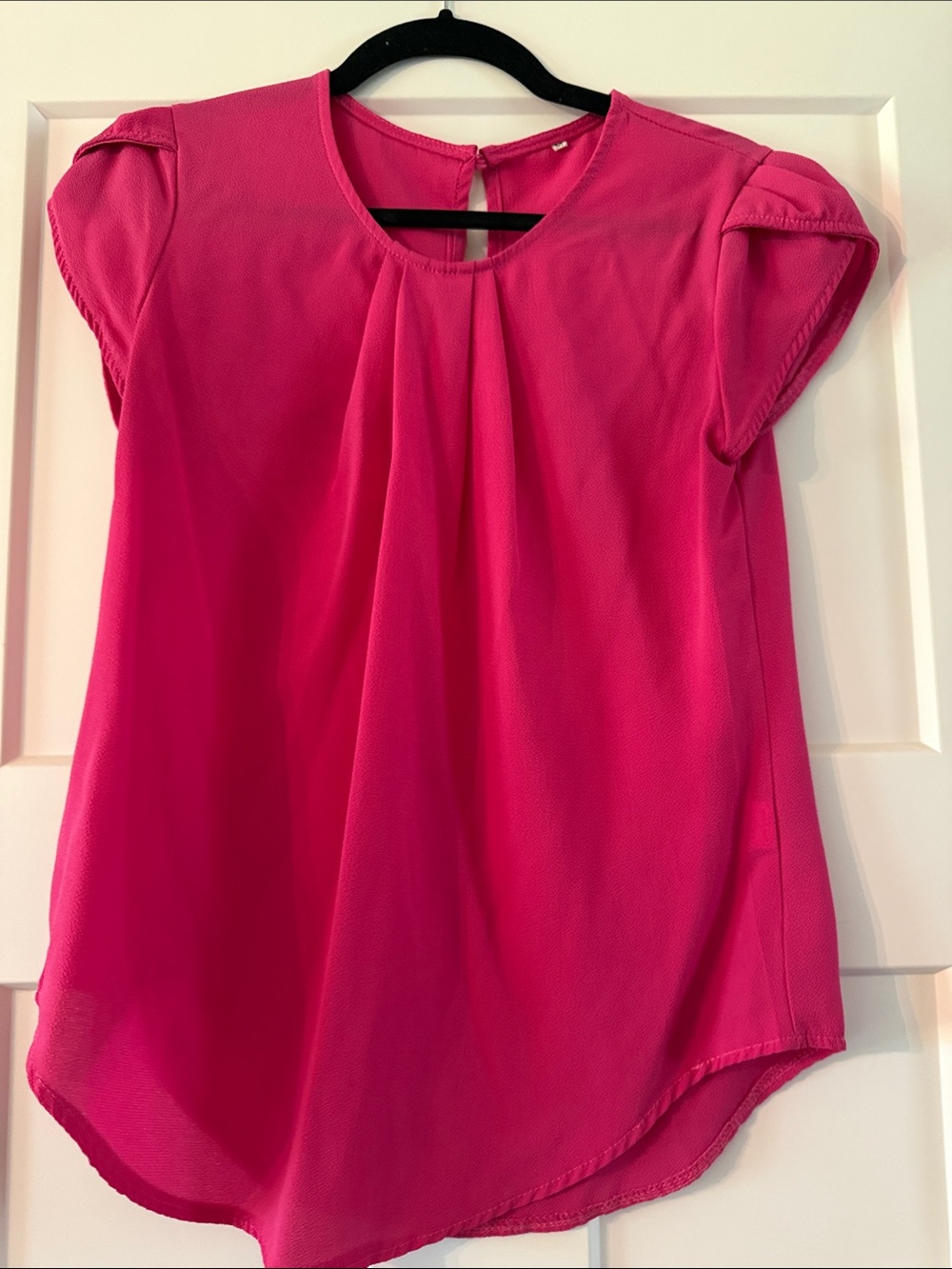 Women’s Hot Pink Short Sleeve Blouse